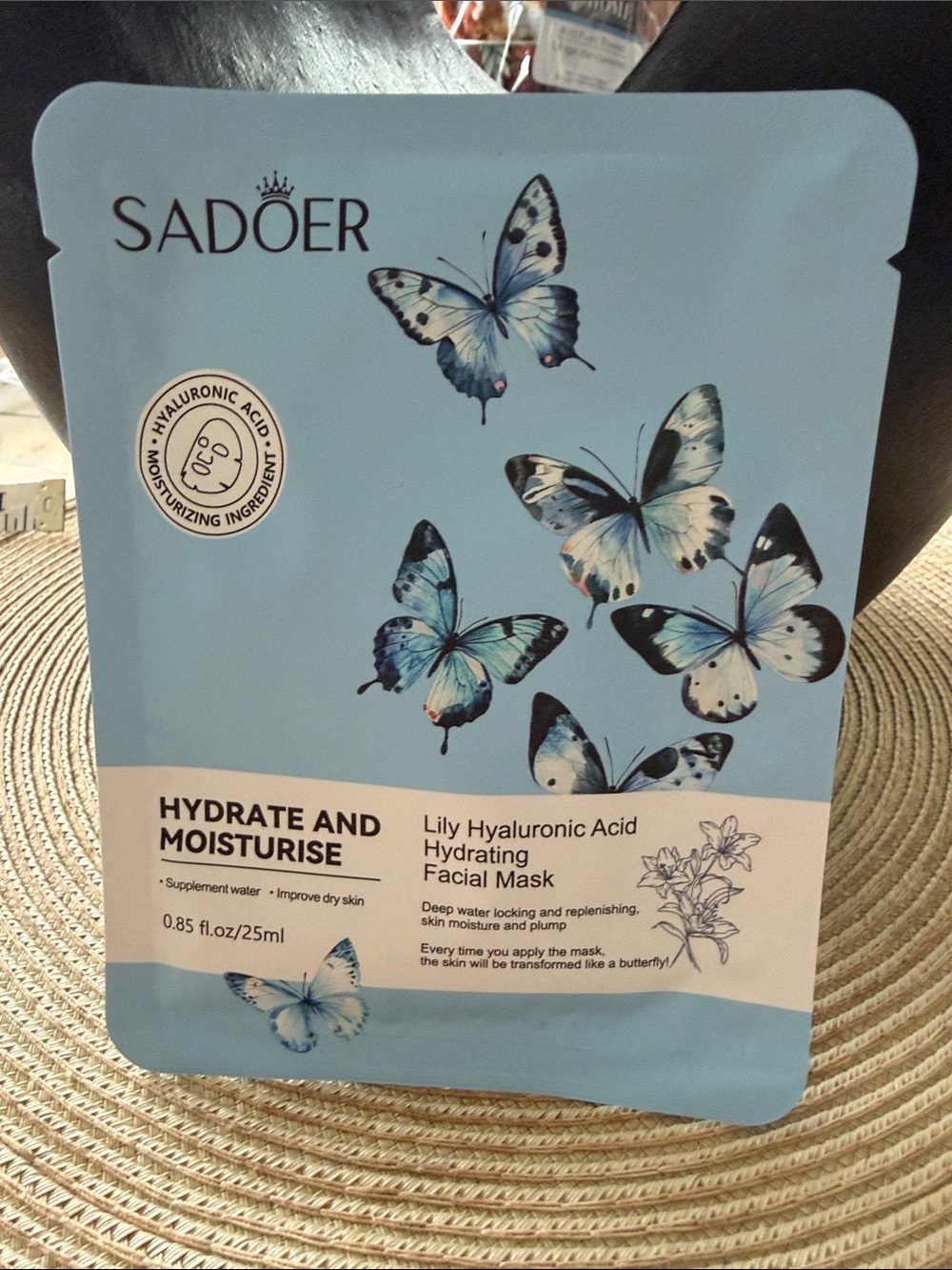 SADOER Hydrate and Moisturise Lily Hyaluronic Acid Hydrating Facial Mask - KOREA